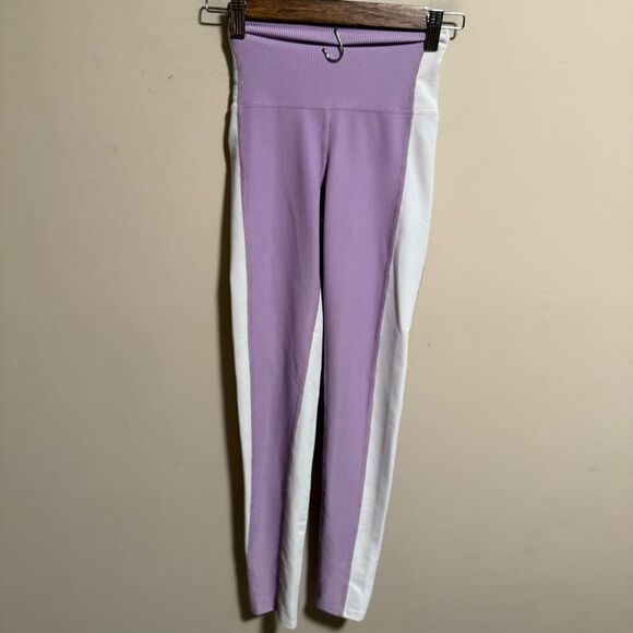 NWT Beach Riot Color-Block Legging Orchid Bloom Purple White- Size XS - Picture 5 of 10